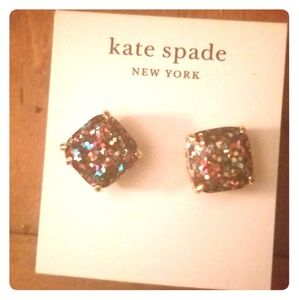 Kate Spade Glitter Stud Earrings NWT
